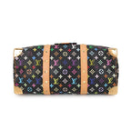 Louis Vuitton Boston Bag Monogram Multicolor Keepall 45 Black — view 3