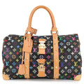 Louis Vuitton Boston Bag Monogram Multicolor Keepall 45 Black