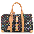 Louis Vuitton Boston Bag Monogram Multicolor Keepall 45 Black