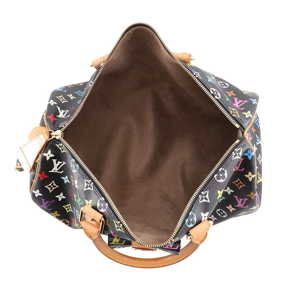 Louis Vuitton Boston Bag Monogram Multicolor Keepall 45 Black — view 4