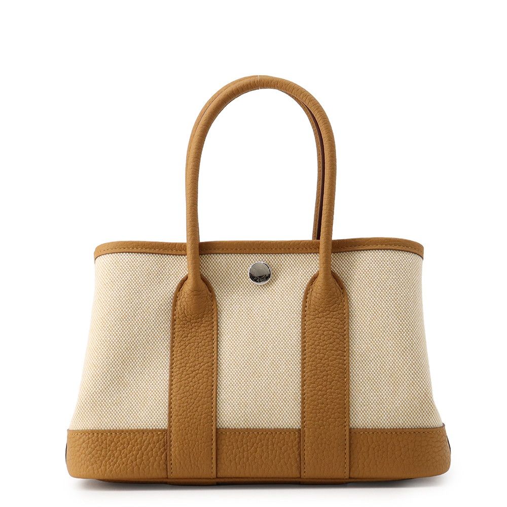 Hermes Tote Bag Neo Garden 23 Party Ecru Sesame Silver Toile H Negonda
