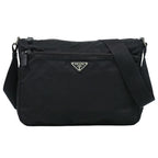 Prada Vela Shoulder Bag Pochette Nylon Black