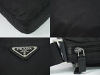 Prada Vela Shoulder Bag Pochette Nylon Black — view 7