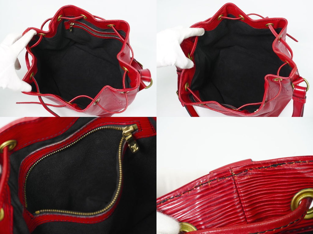 Louis Vuitton LV Petit Noe Epi Leather Shoulder Bag Red — view 8