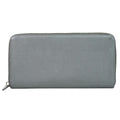 Prada Leather Zip Around Wallet Gray