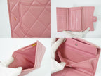 Chanel Quilted CC Logo Trifold Wallet Lambskin Leather Pink — view 7