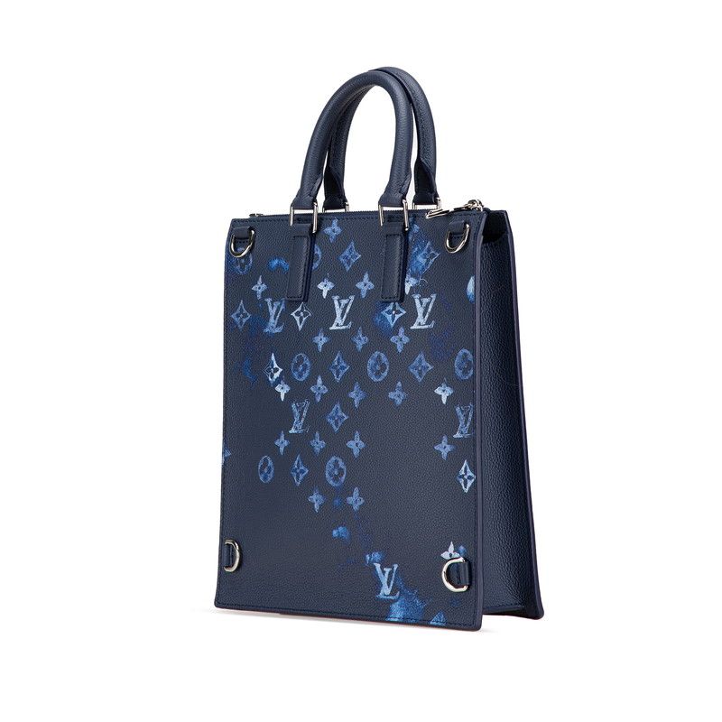 Louis Vuitton Monogram Water Color Sac Plat Messenger 2-Way Shoulder Bag Navy — view 2