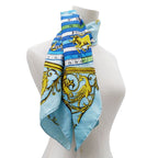 Hermes Scarf Carre 90 Dies Et Hore Astrology Silk Blue Large Constellation — view 7