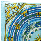 Hermes Scarf Carre 90 Dies Et Hore Astrology Silk Blue Large Constellation — view 2