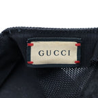Gucci GG Embossed All Over Print Mesh Leather Trap Khaki Cap Baseball Cap Hat — view 7