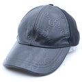 Gucci GG Embossed All Over Print Mesh Leather Trap Khaki Cap Baseball Cap Hat