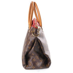 Louis Vuitton Monogram Pallas 2-Way Shoulder Bag Brown Red Leather Gold — view 3