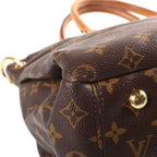 Louis Vuitton Monogram Pallas 2-Way Shoulder Bag Brown Red Leather Gold — view 5