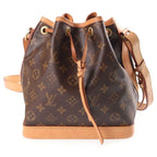 Louis Vuitton Monogram Noe BB Shoulder Bag Brown Leather Gold