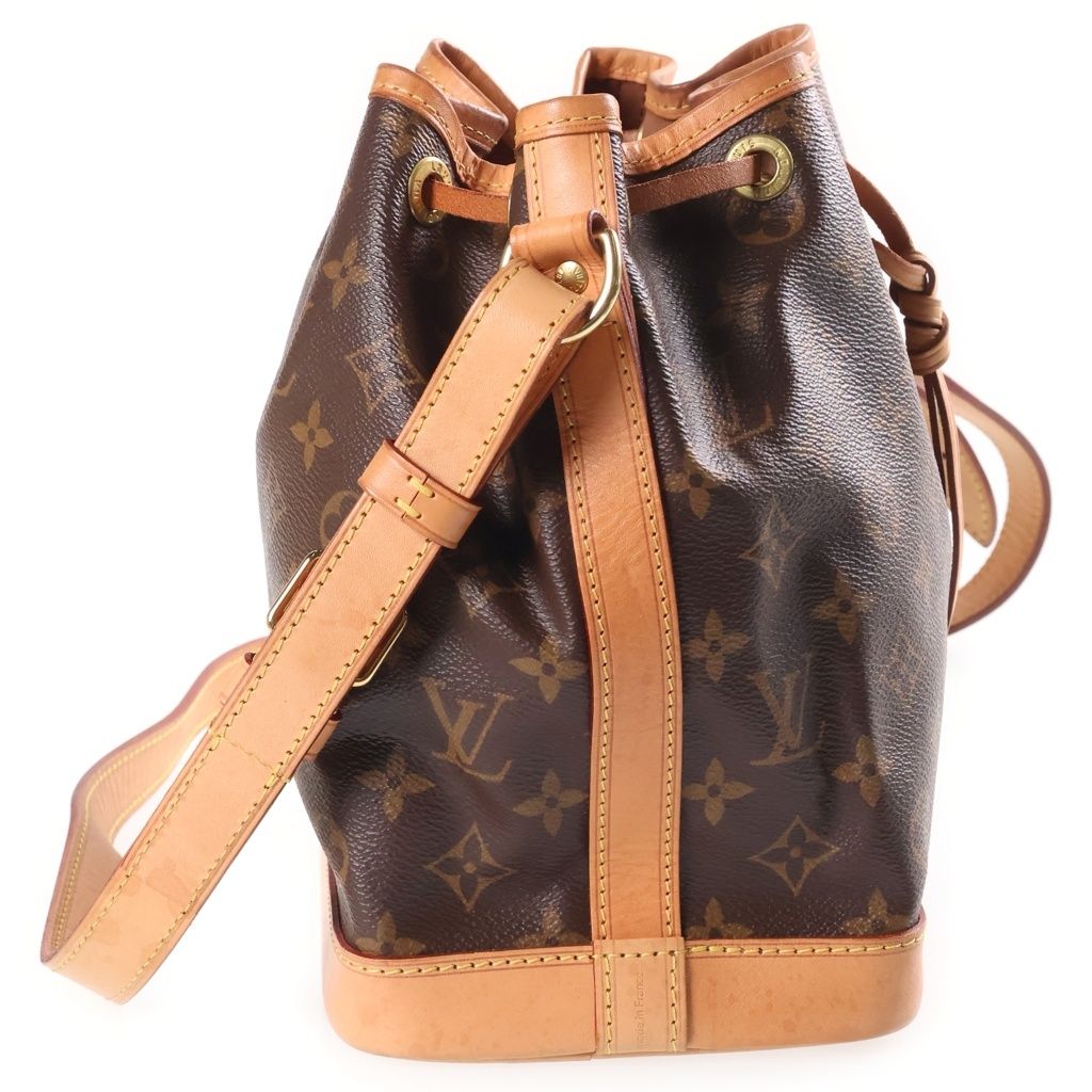 Louis Vuitton Monogram Noe BB Shoulder Bag Brown Leather Gold — view 3
