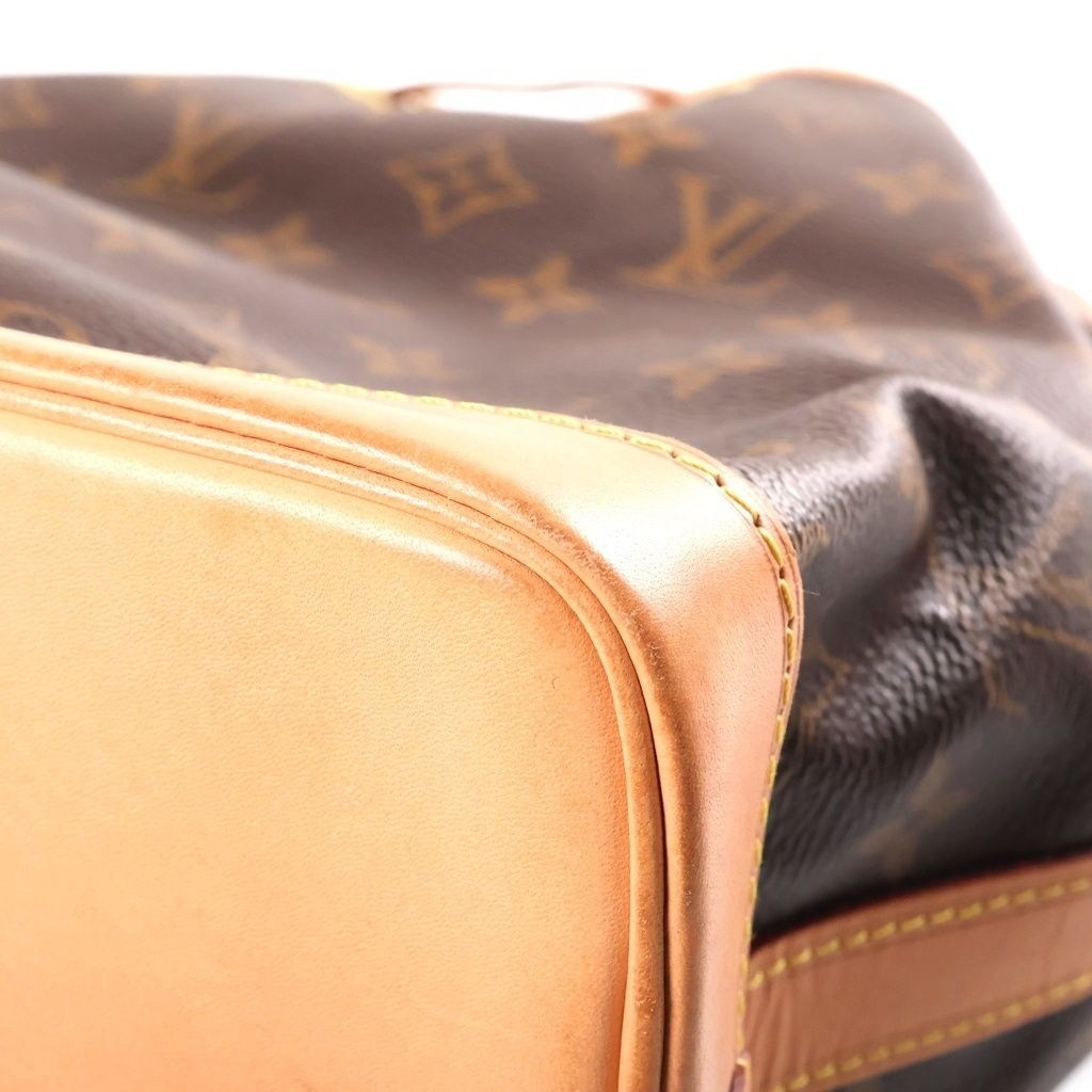 Louis Vuitton Monogram Noe BB Shoulder Bag Brown Leather Gold — view 6
