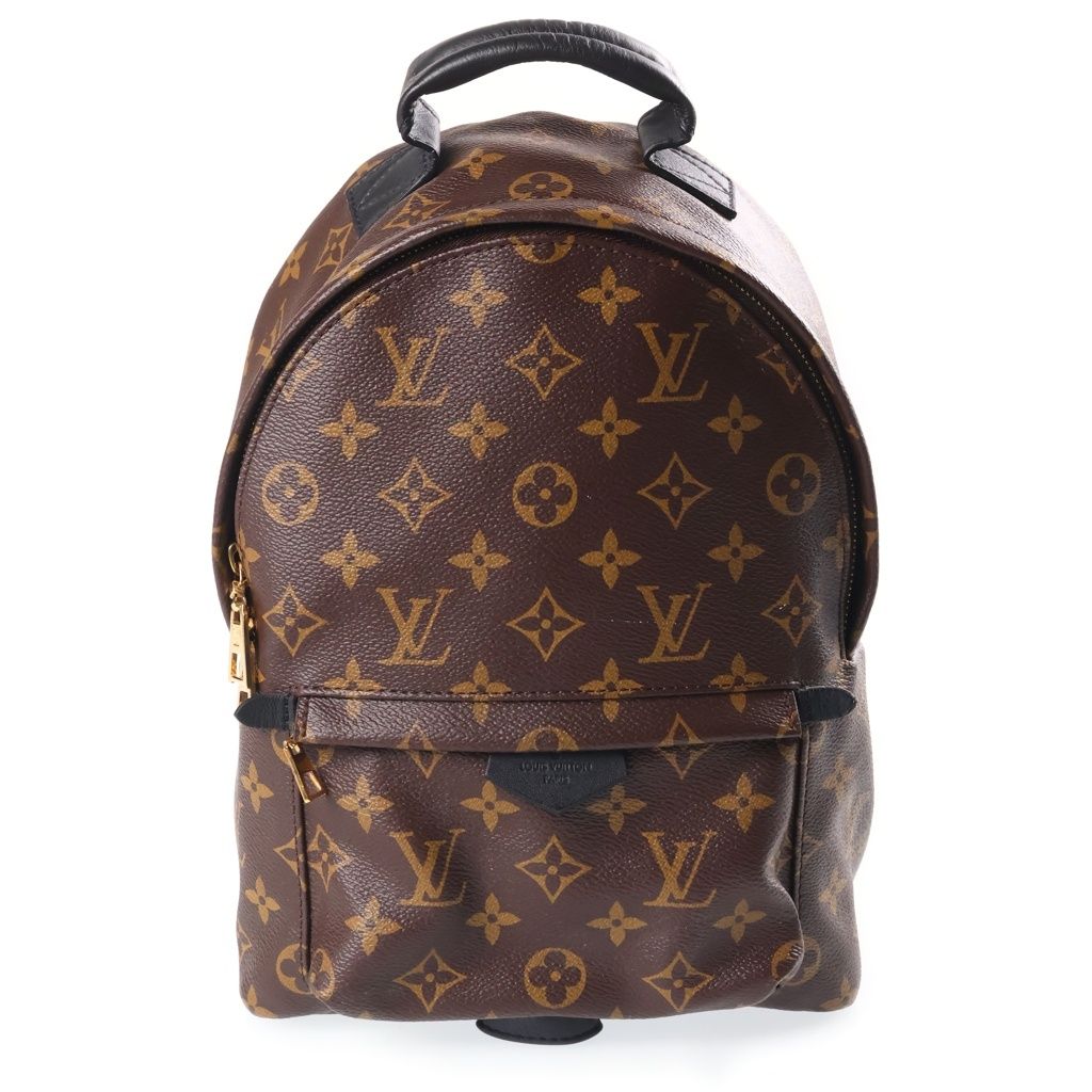 Louis Vuitton Monogram Palm Springs Mini Backpack Mini Bag Brown Black Leather