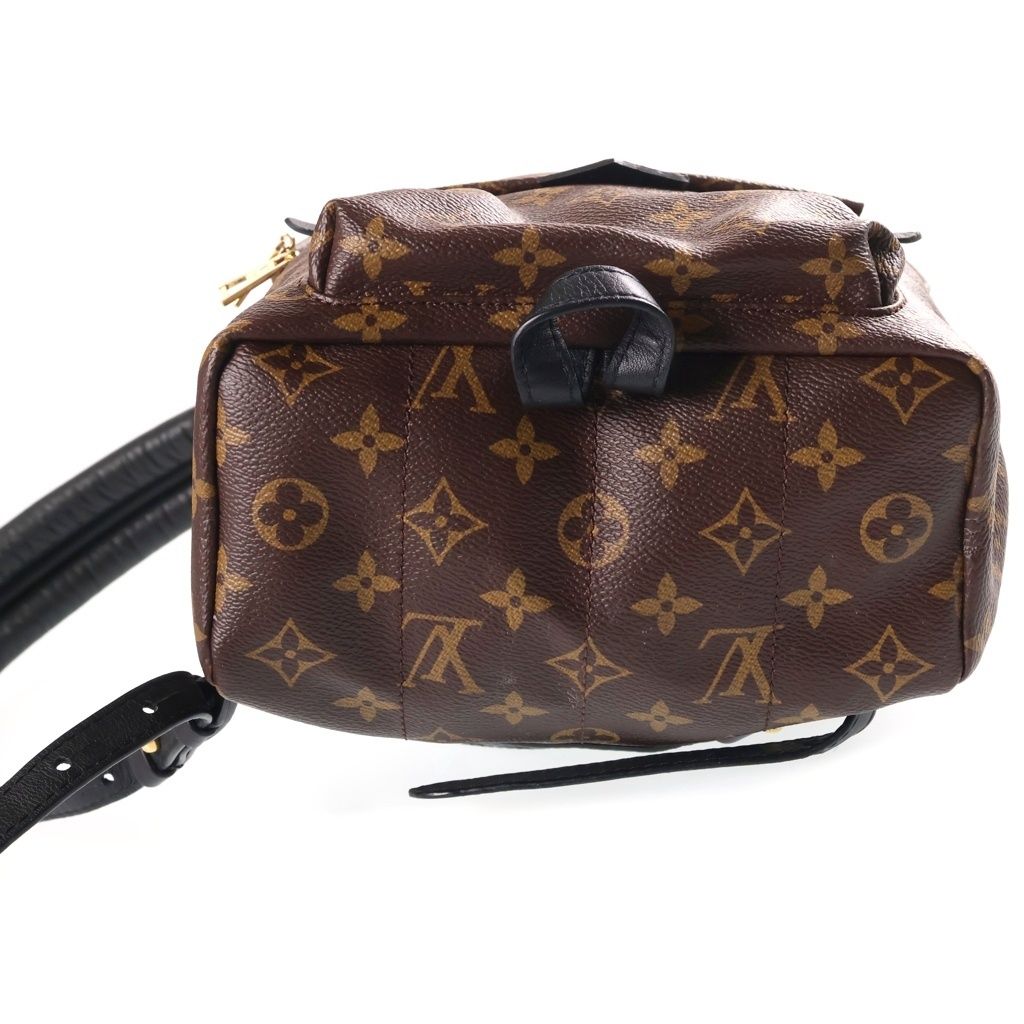 Louis Vuitton Monogram Palm Springs Mini Backpack Mini Bag Brown Black Leather — view 4