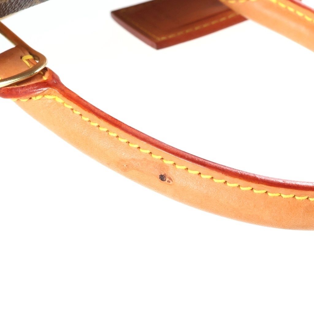 Louis Vuitton Monogram Deauville Handbag Brown Leather Gold — view 7
