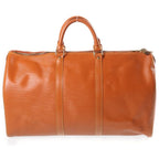 Louis Vuitton Epi Keepall 50 Travel Bag Brown Orange Leather Gold — view 2