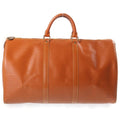 Louis Vuitton Epi Keepall 50 Travel Bag Brown Orange Leather Gold