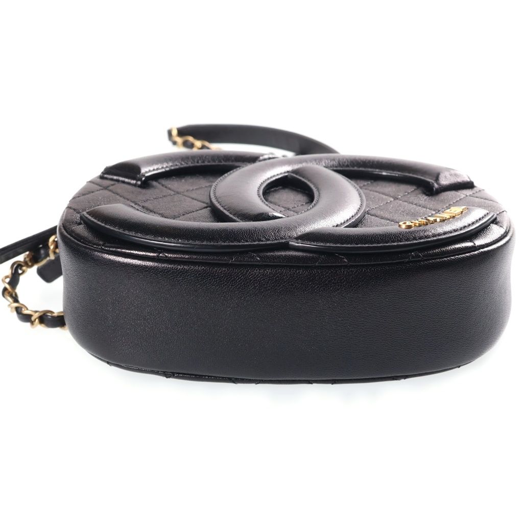 Chanel Big Coco Camera Bag Chain Black Lambskin Gold — view 4