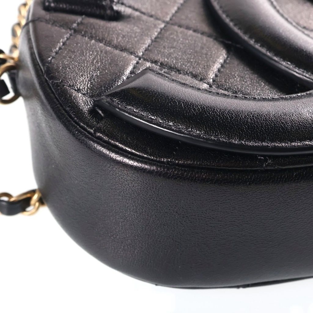 Chanel Big Coco Camera Bag Chain Black Lambskin Gold — view 5
