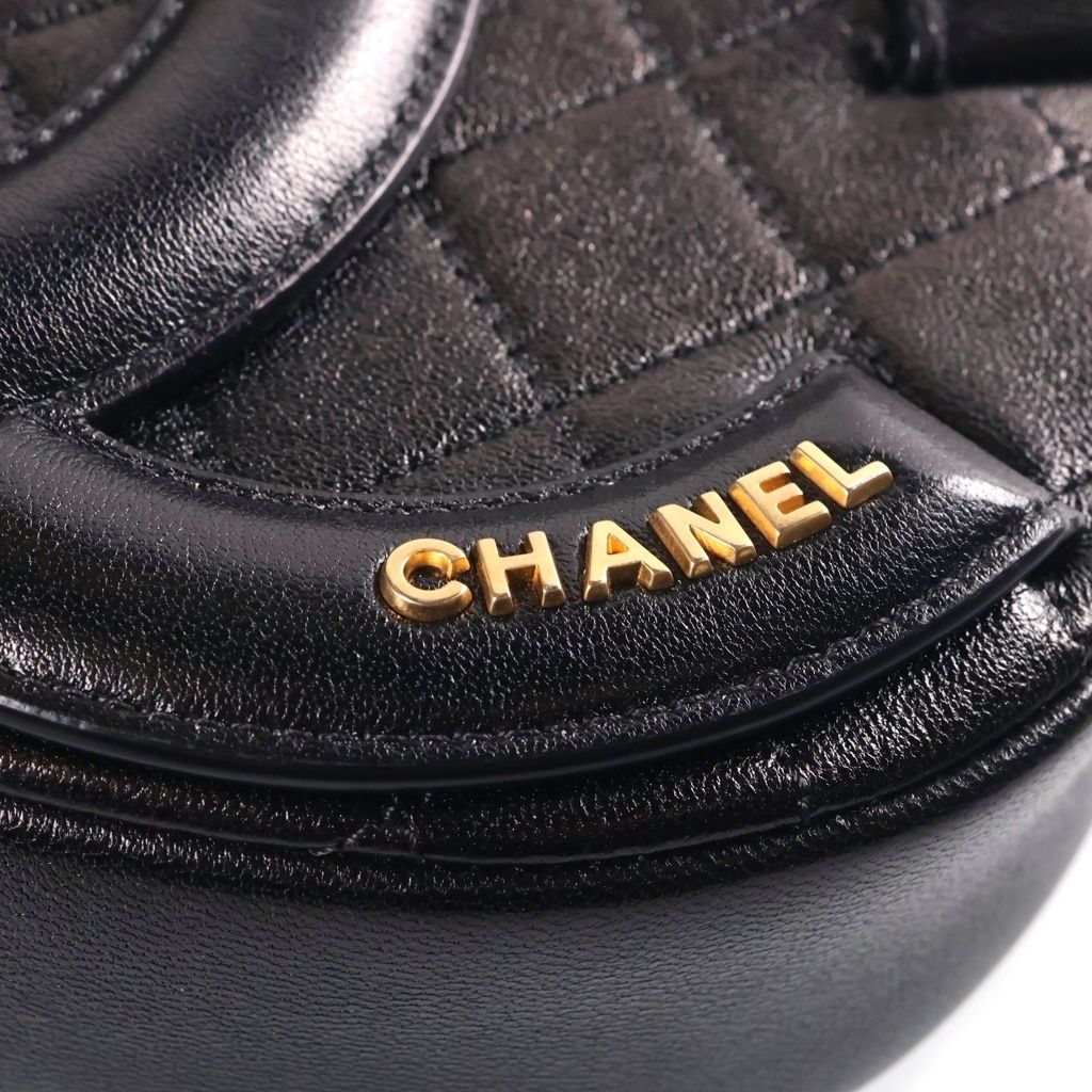 Chanel Big Coco Camera Bag Chain Black Lambskin Gold — view 6