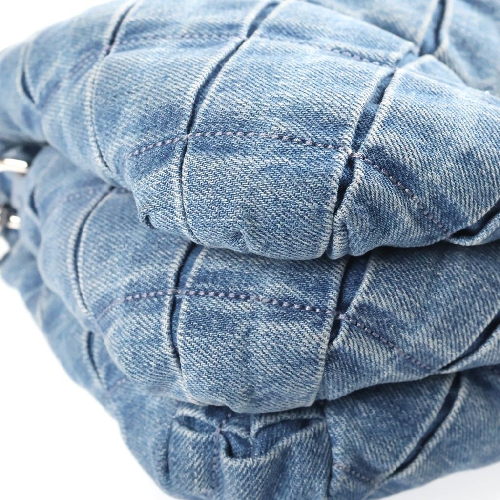 Loewe Goya Puffer Denim Chain Shoulder Handbag 2-Way Blue Strap 2 Bag — view 5
