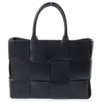 Bottega Veneta Arco Small Calfskin Leather Tote Bag Black — view 2