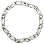 Fendi O'lock FF Logo Bracelet Silver