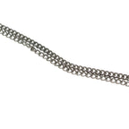 Chanel CC Logo Necklace White Silver — view 5