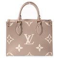 Louis Vuitton Monogram Giant Empreinte On The Go PM Tourterelle Cream 2-Way
