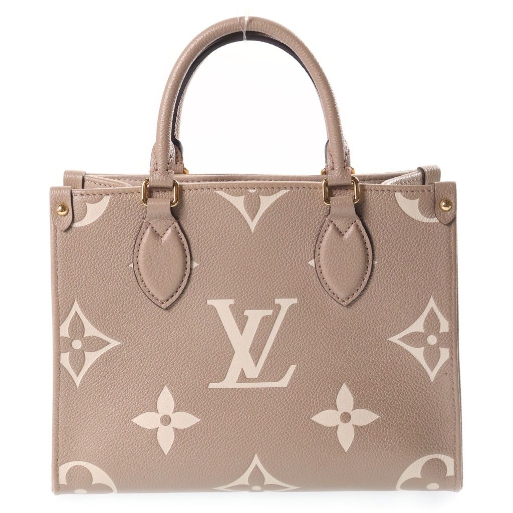 Louis Vuitton Monogram Giant Empreinte On The Go PM Tourterelle Cream 2-Way — view 2