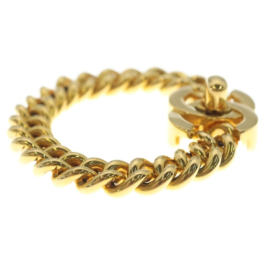 Chanel CC Logo Turnlock Bracelet Gold Plated 95A — view 3