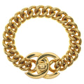 Chanel CC Logo Turnlock Bracelet Gold Plated 95A