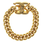 Chanel CC Logo Turnlock Bracelet Gold Plated 95A — view 2