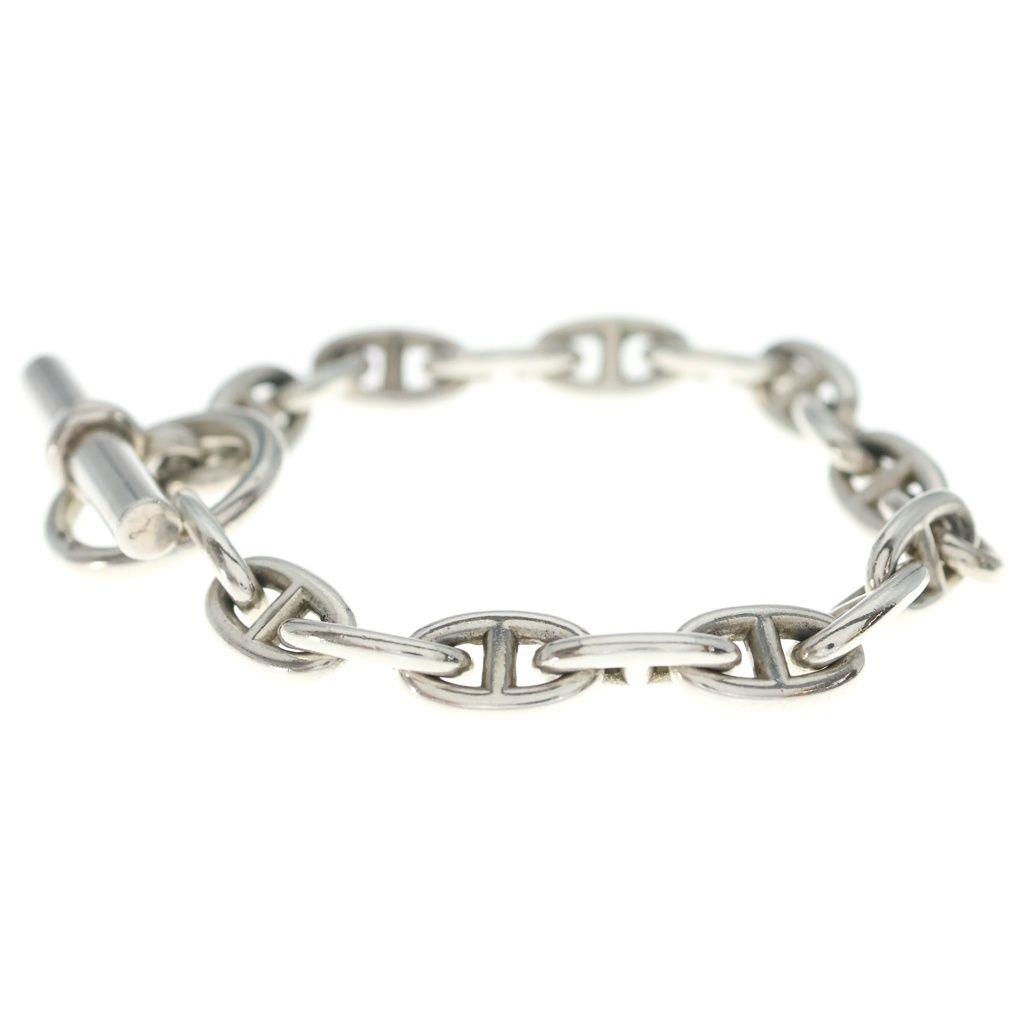 Hermes Martin Margiela Era Chaine D'ancre PM Bracelet Chain Silver 18 Links — view 4