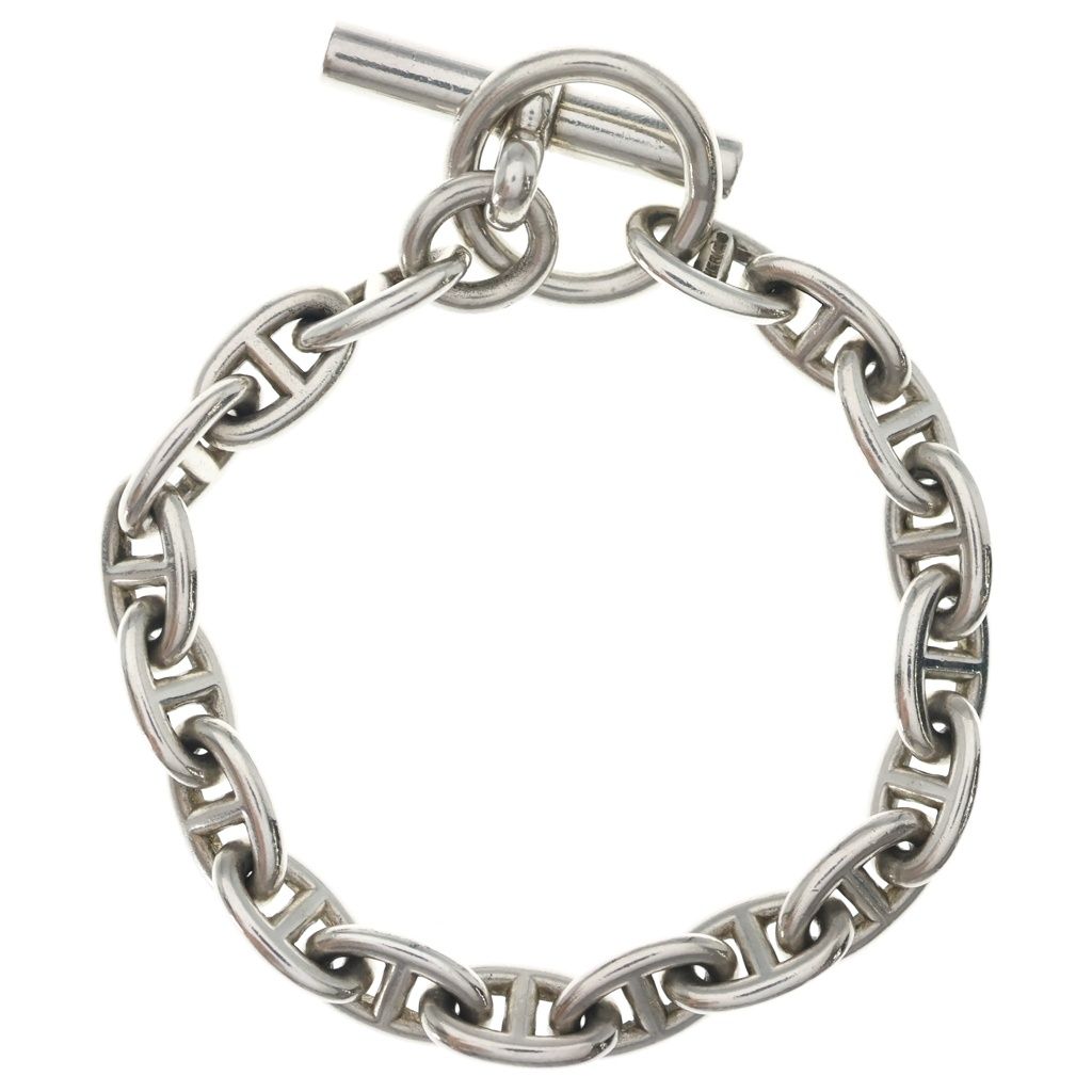 Hermes Martin Margiela Era Chaine D'ancre PM Bracelet Chain Silver 18 Links — view 2