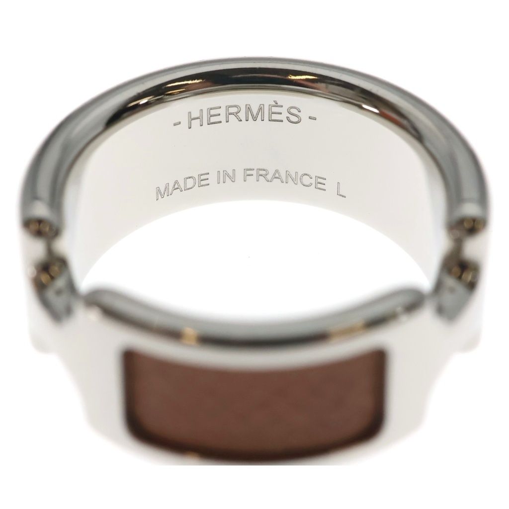 Hermes Olympe PM Ring Silver Brown — view 4