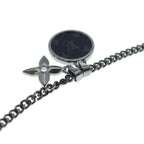 Louis Vuitton Monogram Medal Necklace Eclipse Pendant Black Silver — view 6