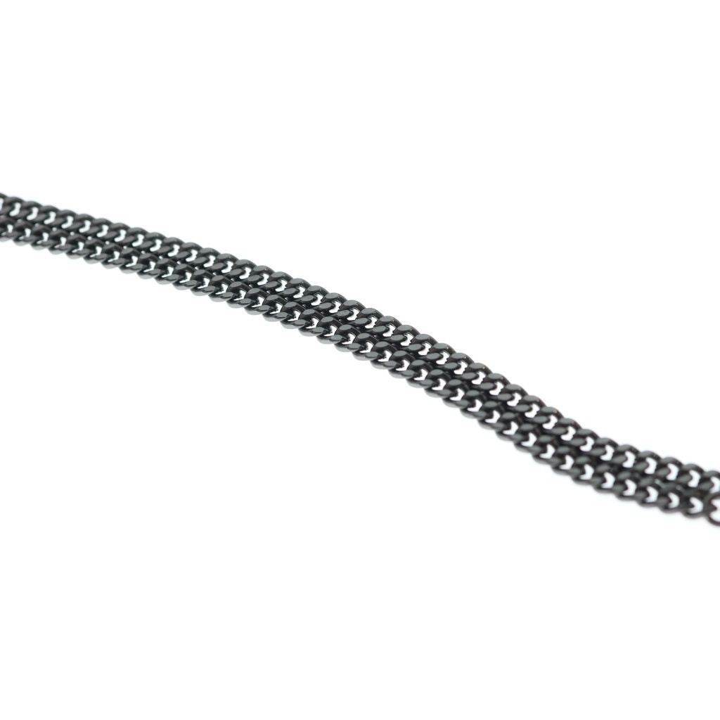Louis Vuitton Monogram Medal Necklace Eclipse Pendant Black Silver — view 5