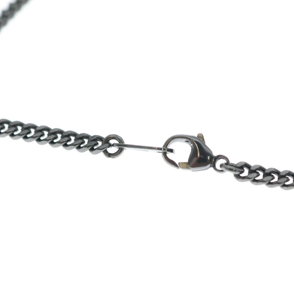 Louis Vuitton Monogram Medal Necklace Eclipse Pendant Black Silver — view 4