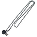 Louis Vuitton Monogram Medal Necklace Eclipse Pendant Black Silver — view 2