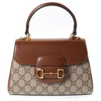 Gucci Horsebit Mini Top Handle 1955 Shoulder Bag Beige