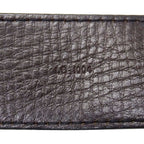 Louis Vuitton Belt Utah Leather Ceinture LV Dark Brown 110/44 Logo — view 7