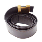 Louis Vuitton Belt Utah Leather Ceinture LV Dark Brown 110/44 Logo — view 2