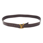 Louis Vuitton Belt Utah Leather Ceinture LV Dark Brown 110/44 Logo — view 3