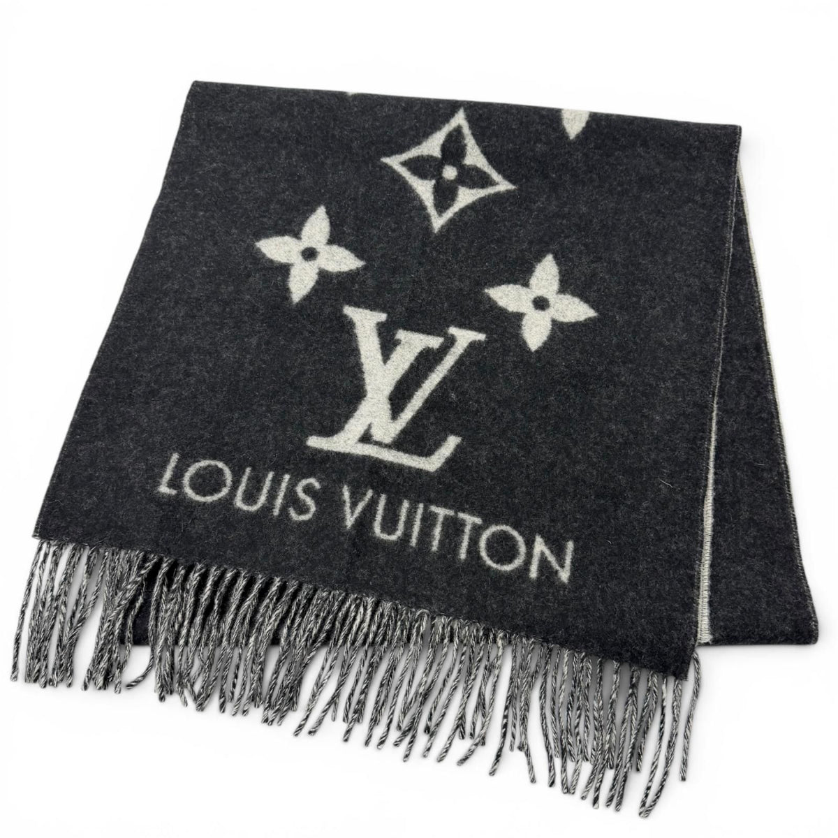 Louis Vuitton Echarpe Reykjavik Cashmere 100% Scarf Black