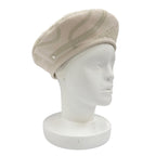 Hermes Saint Honore Anne Finesse Wool 100% Sellier Beret Ivory 58 Hat